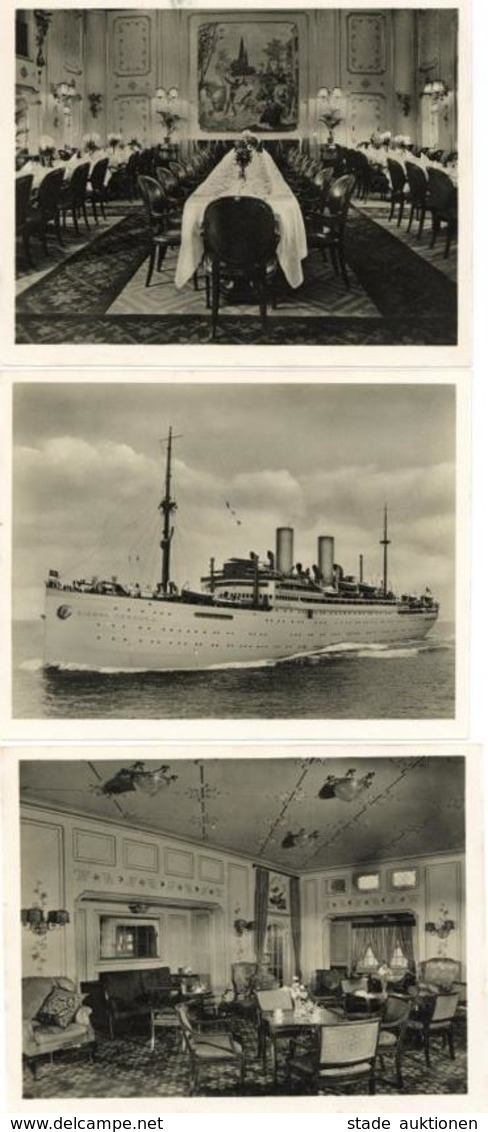 WK II KdF Schiff D. Sierra Cordoba Urlaubsfahrten Konvolut Mit 14 Teilen U. A. Speisekarten Fotos Belege Usw. II Bateaux - Guerra 1939-45