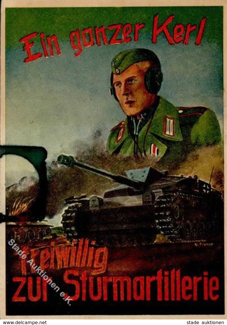 MILITÄR WK II - PANZER - FREIWILLIG Zur STURMARTILLERIE - Truppen-o -bildseitig Fleck! - Guerre 1939-45