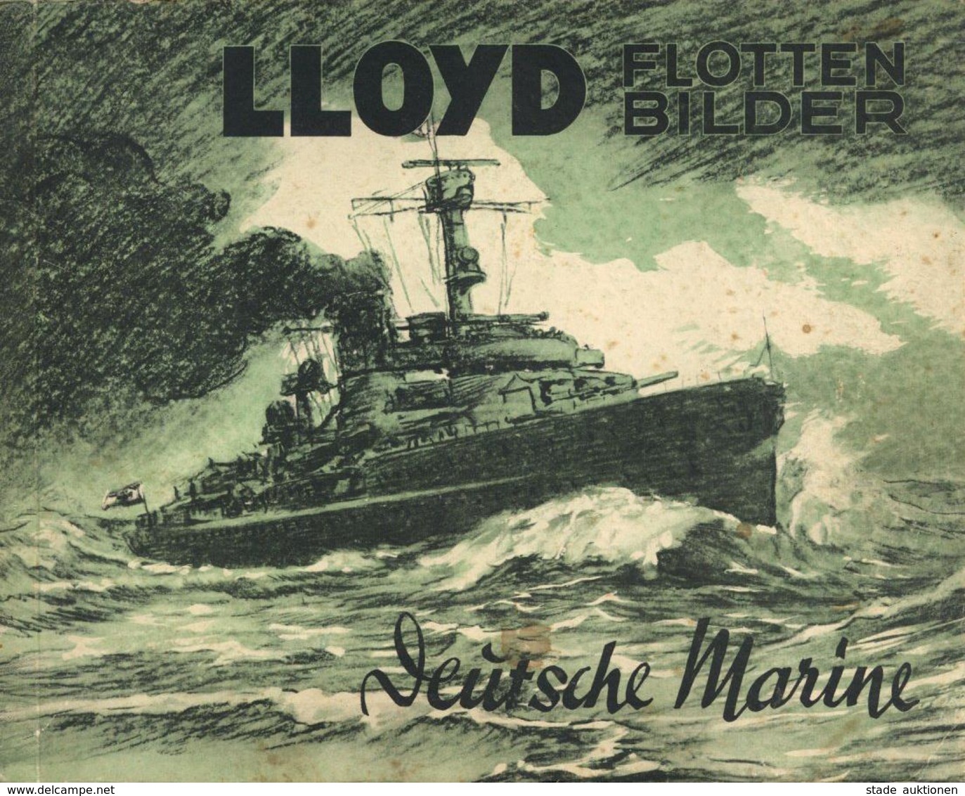 Sammelbild-Album Lloyd Flottenbilder Zigarettenfabrik Martin Brinkmann Kompl. II (fleckig) - Guerre 1939-45