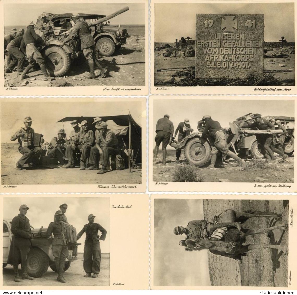 WK II MILITÄR - AFRIKA-FELDZUG - 11 Versch. Karten (keine Ak) Des DEUTSCHEN AFRIKA-KORPS 1941 I-II - Guerre 1939-45