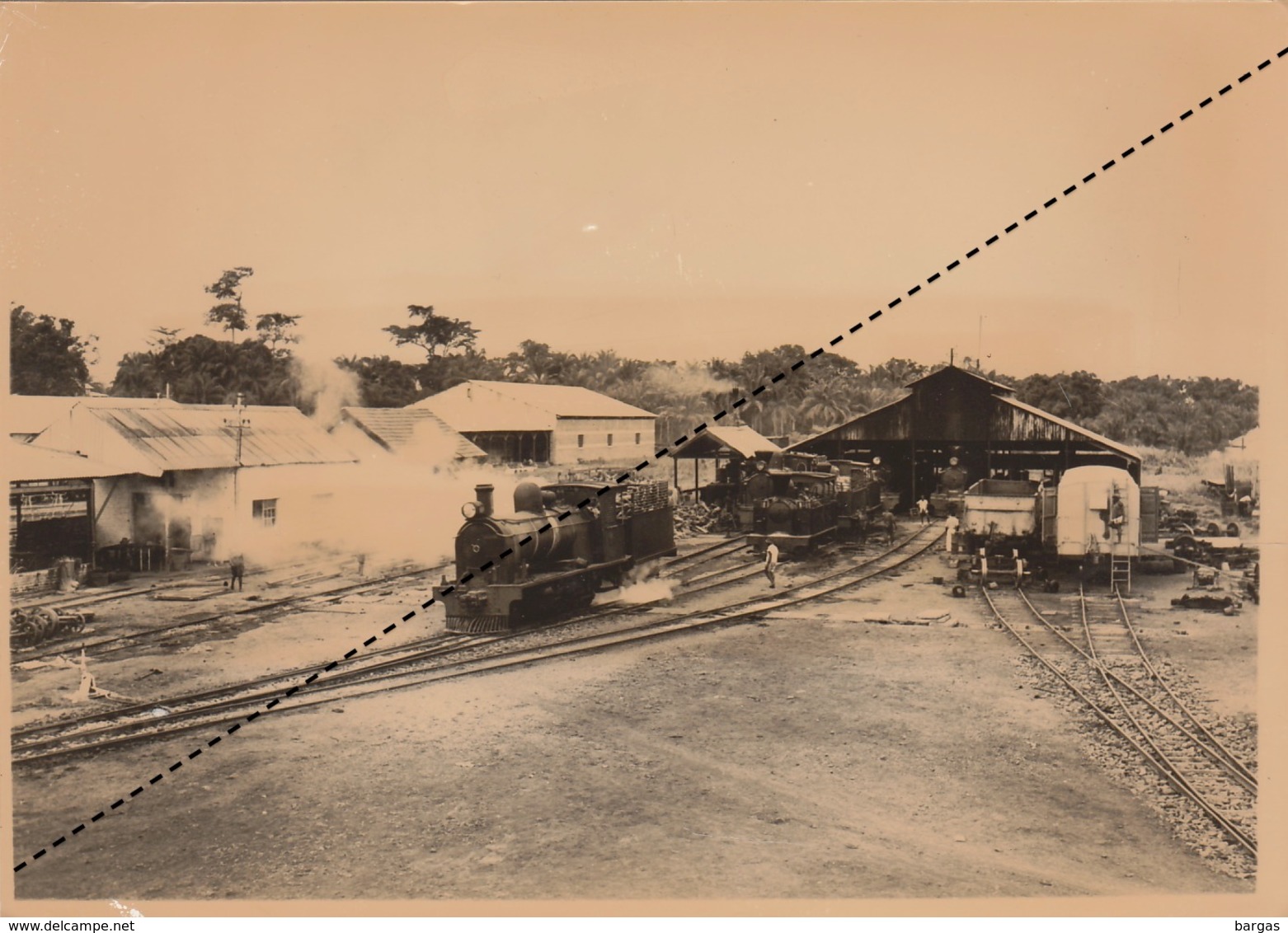 Photo Congo Afrique Chemins De Fer Train CFL Gare De Stanleyville Rive Gauche Et Son Atelier - Afrika