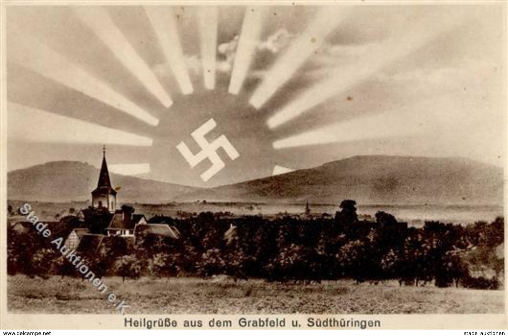 Aufgehende Sonne WK II Althausen (8742) I-II (fleckig) - War 1939-45