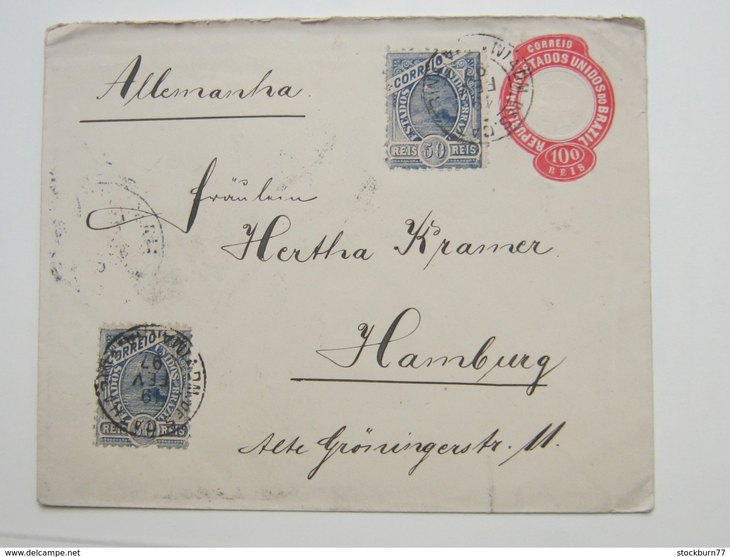 1897 ,  Lettre  A Allemanha - Cartas & Documentos