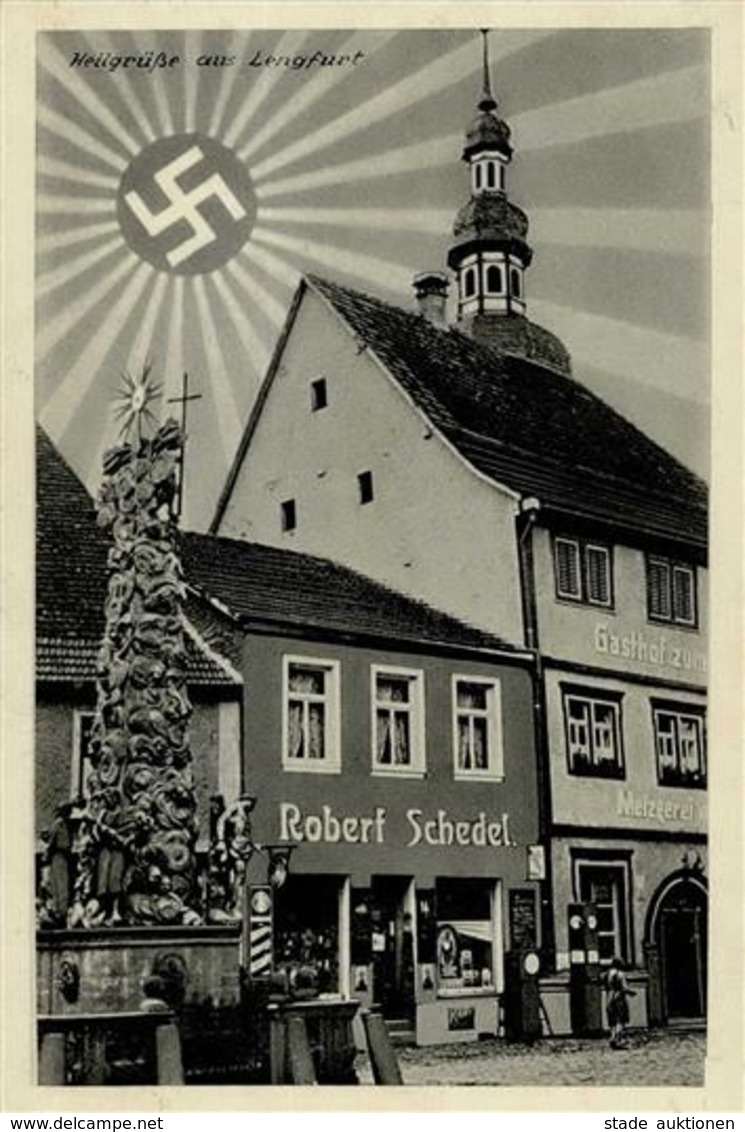 WK II Aufgehende Sonne Lengfurt Triefenstein (8771) Foto-Karte I-II - Guerre 1939-45