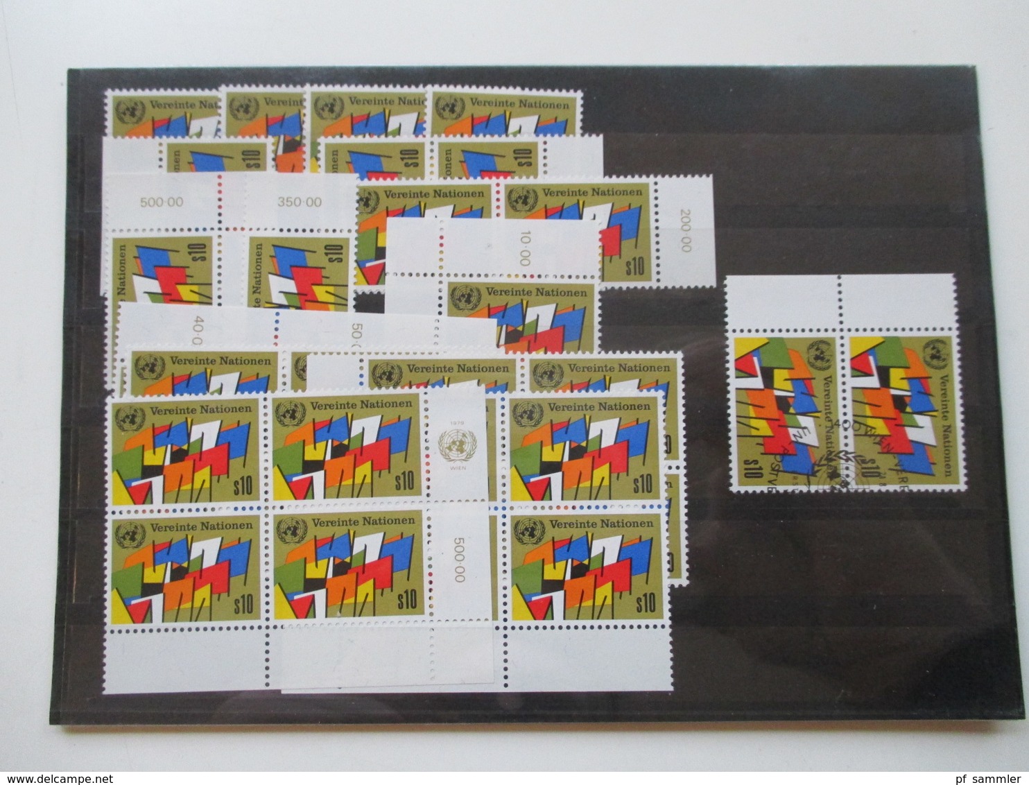 UNO / UN Marken und Blocklager auf 26 großen Steckkarten! 1960 - 80er Jahre! ** und o hoher Katalogwert!! Fundgrube?!