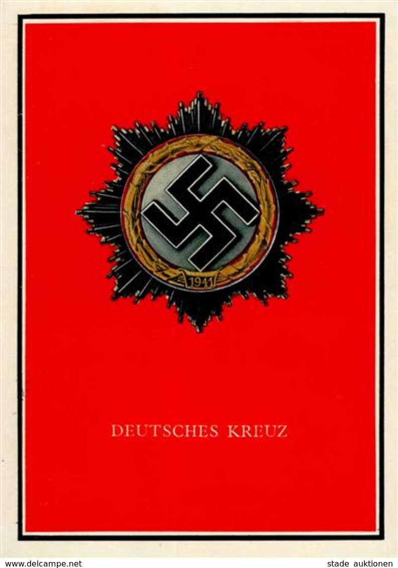 Orden WK II Deutsches Kreuz Ansichtskarte  I-II - Guerra 1939-45