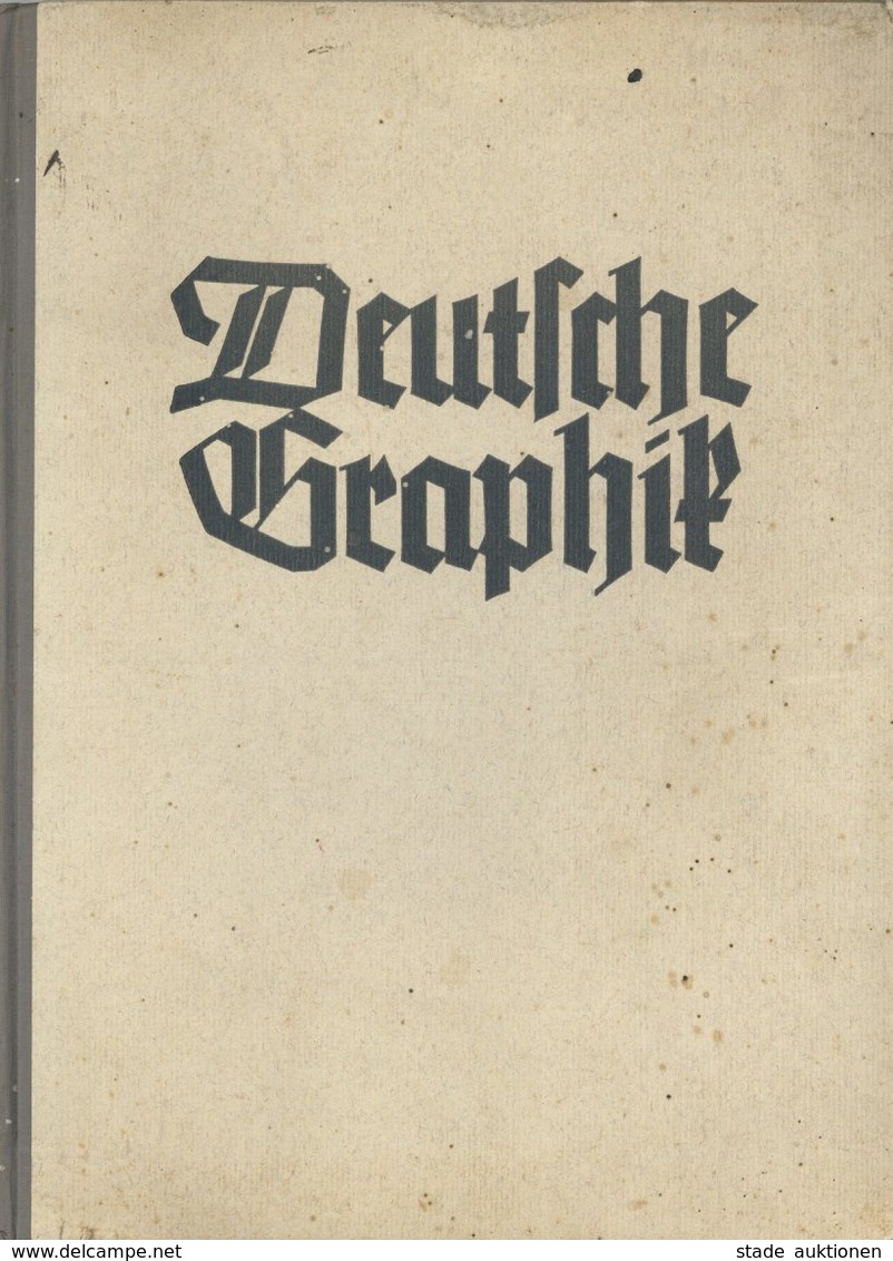 Buch WK II Deutsche Graphik Büchergilde Gutenberg 1938 Mit 57 Abbildungen II (fleckig) - Weltkrieg 1939-45