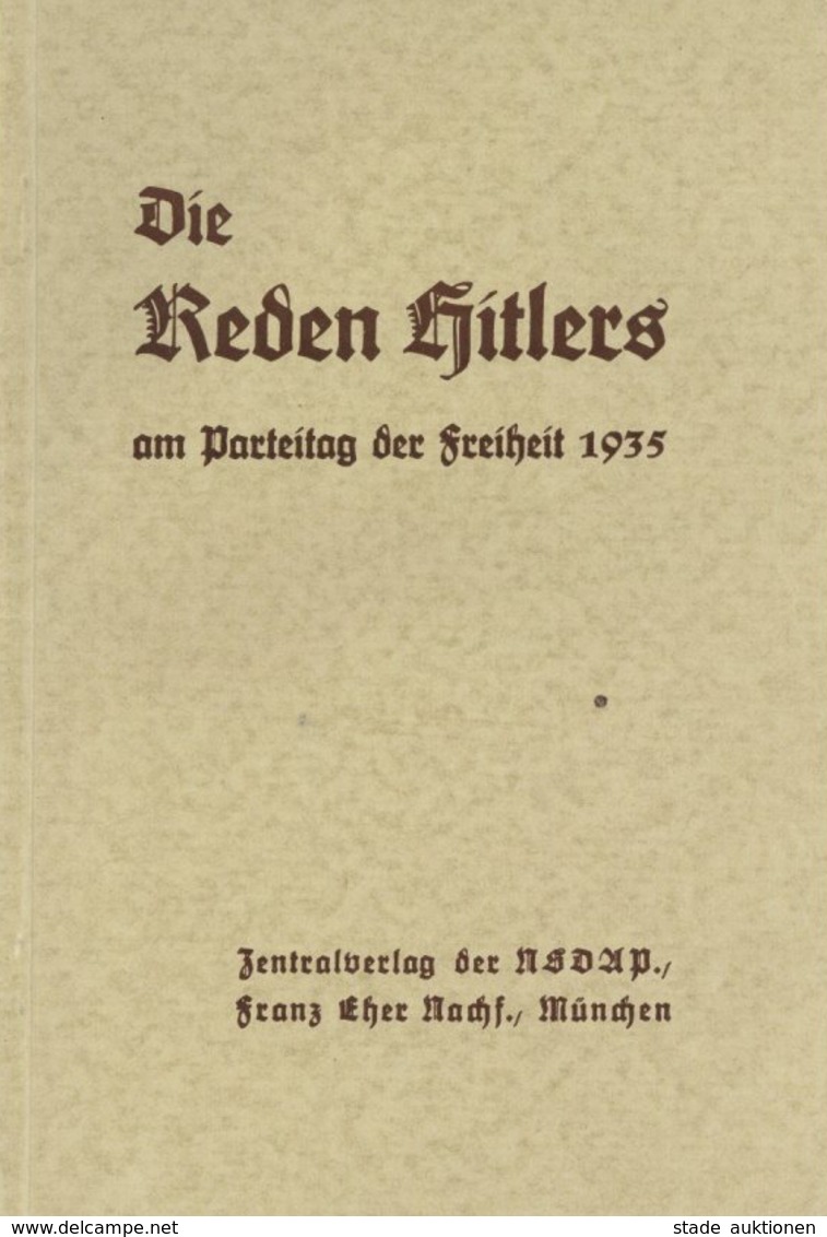 Buch WK II Die Reden Hitlers Am Reichsparteitag 1935 Zentralverlag Der NSDAP Franz Eher Nachf. 86 Seiten II - War 1939-45