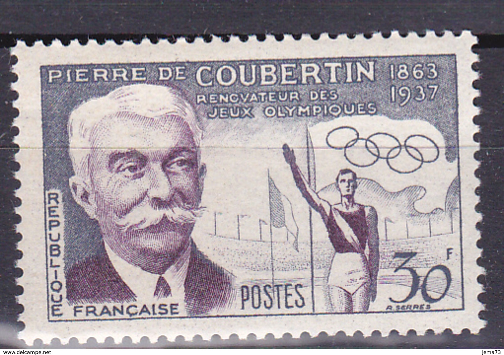 N°1088 60ème Anniversaire De La Rénovation Des J.O Par Le Baron P De Couibertin:1 Timbre Neuf Impeccable Sans Charnière - Unused Stamps