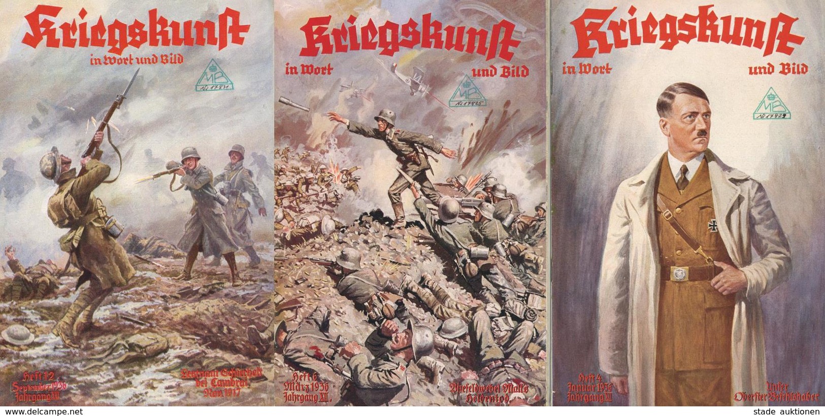 Buch WK II Kriegskunst In Wort Und Bild 9 Hefte 1936 Verlag Offene Worte Viel Abbildungen II - Weltkrieg 1939-45