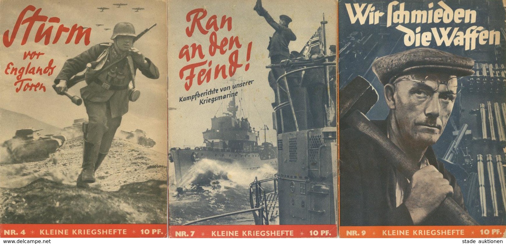 Buch WK II Lot Mit 5 Heften Kleine Kriegshefte Zentralverlag Der NSDAP Franz Eher Nachf. Div. Abbildungen II (1x Doppelt - Weltkrieg 1939-45