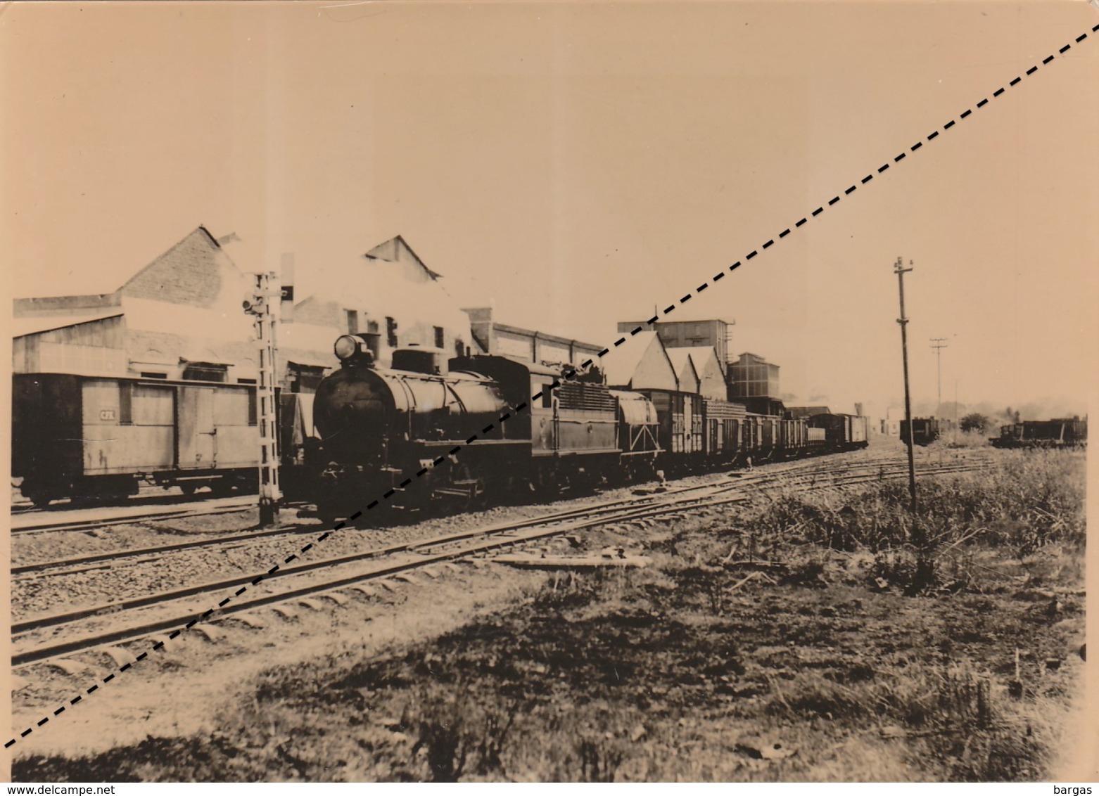 Photo Congo Afrique Chemins De Fer Train De Marchandises En Gare D'élisabethville En 1935 - Afrika