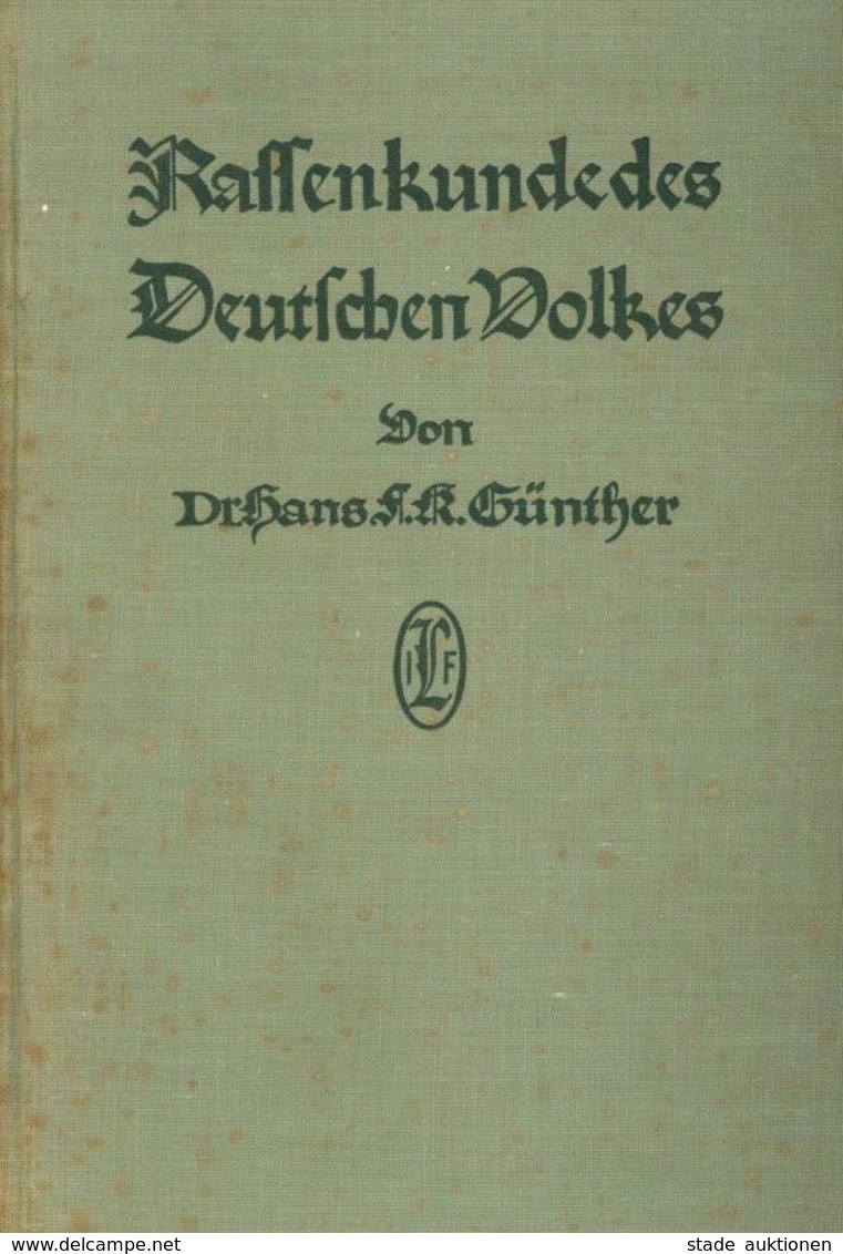 Buch WK II Rassenkunde Des Deutschen Volkes Günther, Hans, F. K. Dr. 1924 Verlag J. F. Lehmann 513 Seiten Sehr Viele Abb - Weltkrieg 1939-45