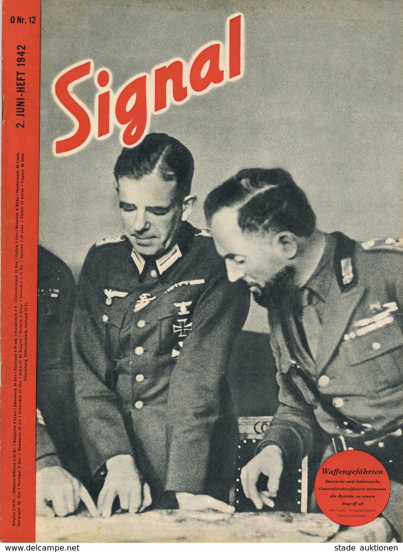 Buch WK II Signal Heft 12 1942 Deutscher Verlag Berlin 38 Seiten Sehr Viele Abbildungen II (altersbedingte Gebrauchsspur - Weltkrieg 1939-45