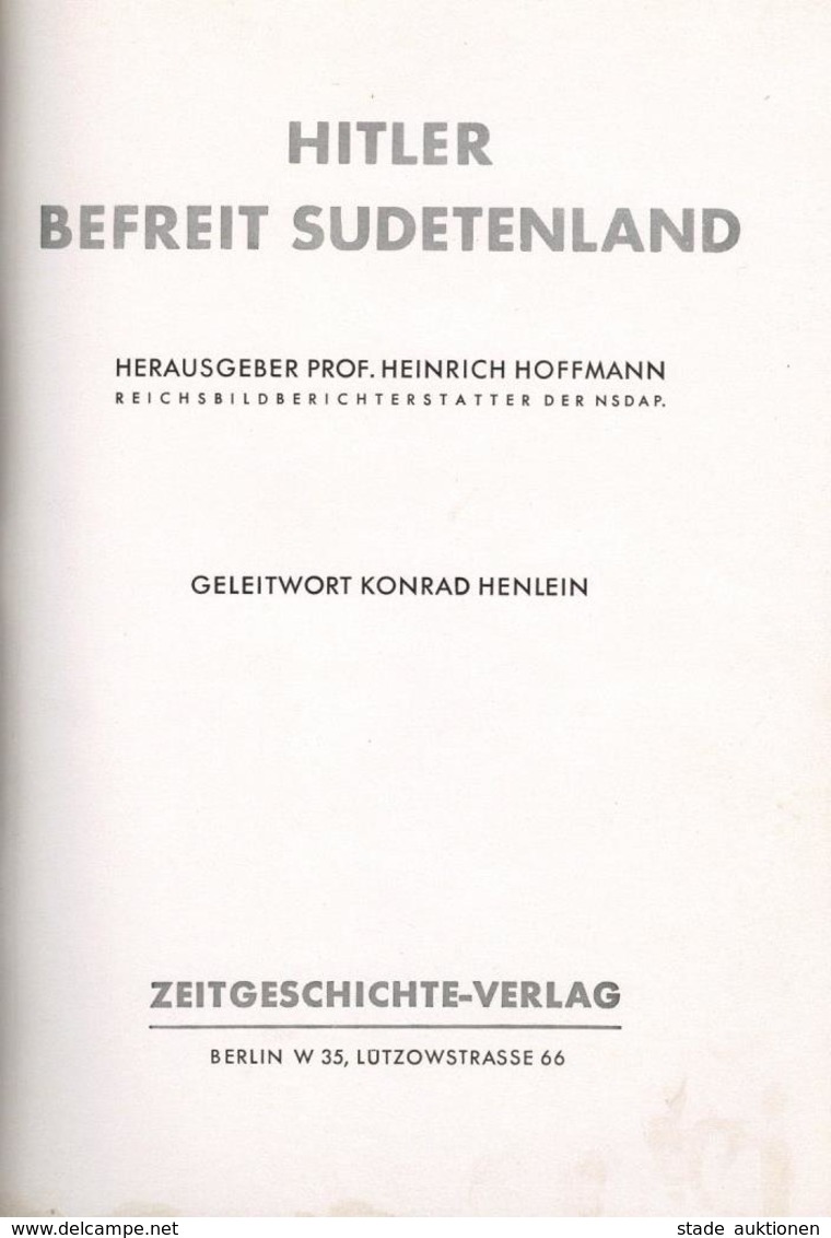 HEFT WK II - Photo-Hoffmann-Bildband -HITLER BEFREIT SUDETENLAND - 64 Seiten I-II - Weltkrieg 1939-45