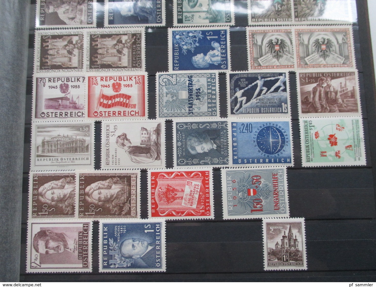 Österreich 1945 - 55 Sammlung mit vielen Marken und Sätzen! ** / postfrisch! teils 2 fach!!! ordentlicher KW.