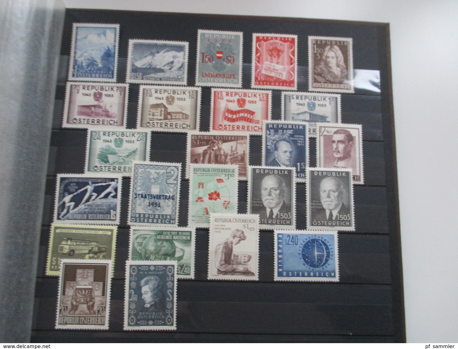 Österreich 1945 - 55 Sammlung mit vielen Marken und Sätzen! ** / postfrisch! teils 2 fach!!! ordentlicher KW.