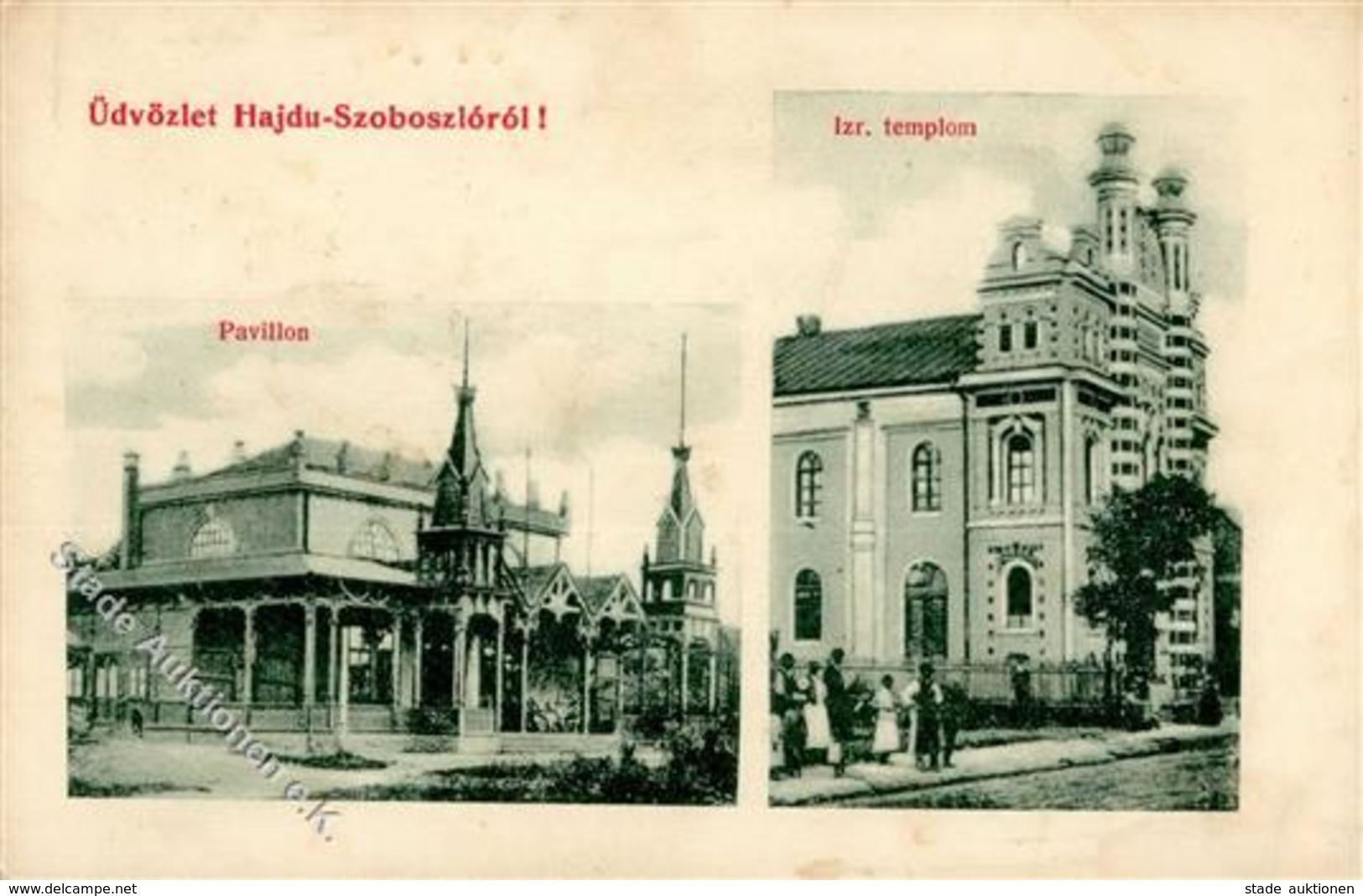 Synagoge HAJDU-SZOBOSZLOROL,Ungarn - Rücks. Fleckig I-II Synagogue - Judaika