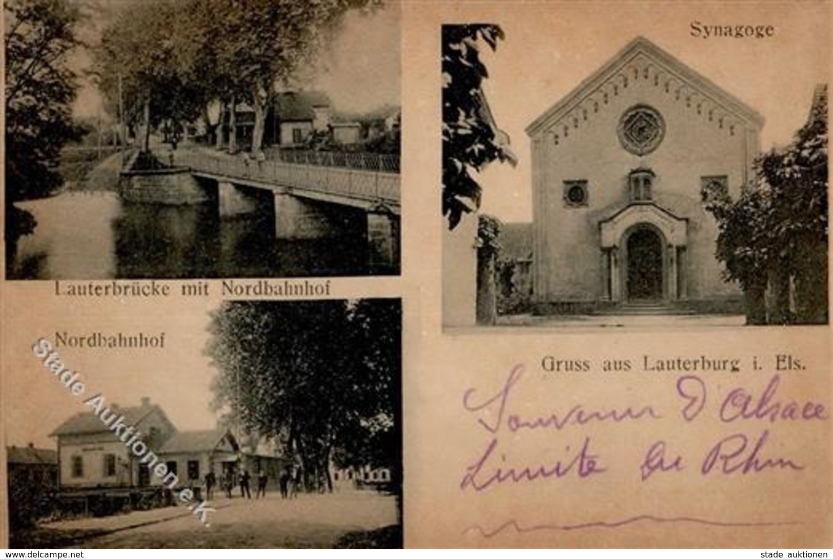 Synagoge Lauterbourg (67630) Frankreich I-II Synagogue - Judaika