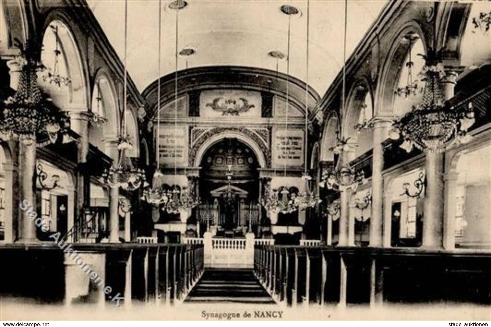 Synagoge NANCY - Inneres Der Synagoge I-II Synagogue - Judaika