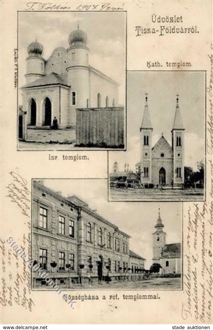 Synagoge TISZA-FÖLDVARROL,Ungarn - I-II Synagogue - Judaika