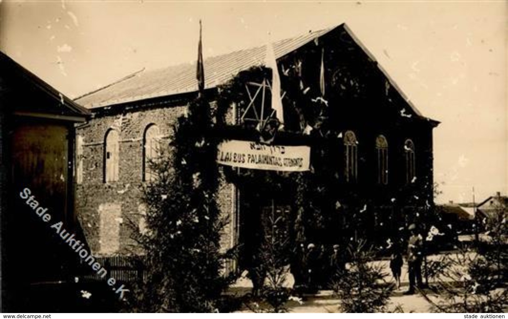 Synagoge UTIAN (Utena), Litauen - Seltene Foto-Ak I-II Synagogue - Judaika