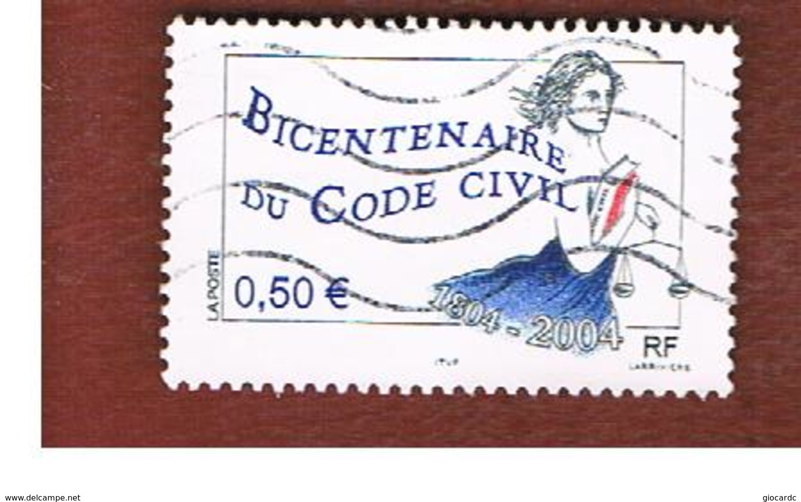 FRANCIA (FRANCE) -  YV 3644  - 2004  BICENTENARY OF CIVIL CODE                              - USED - Gebraucht