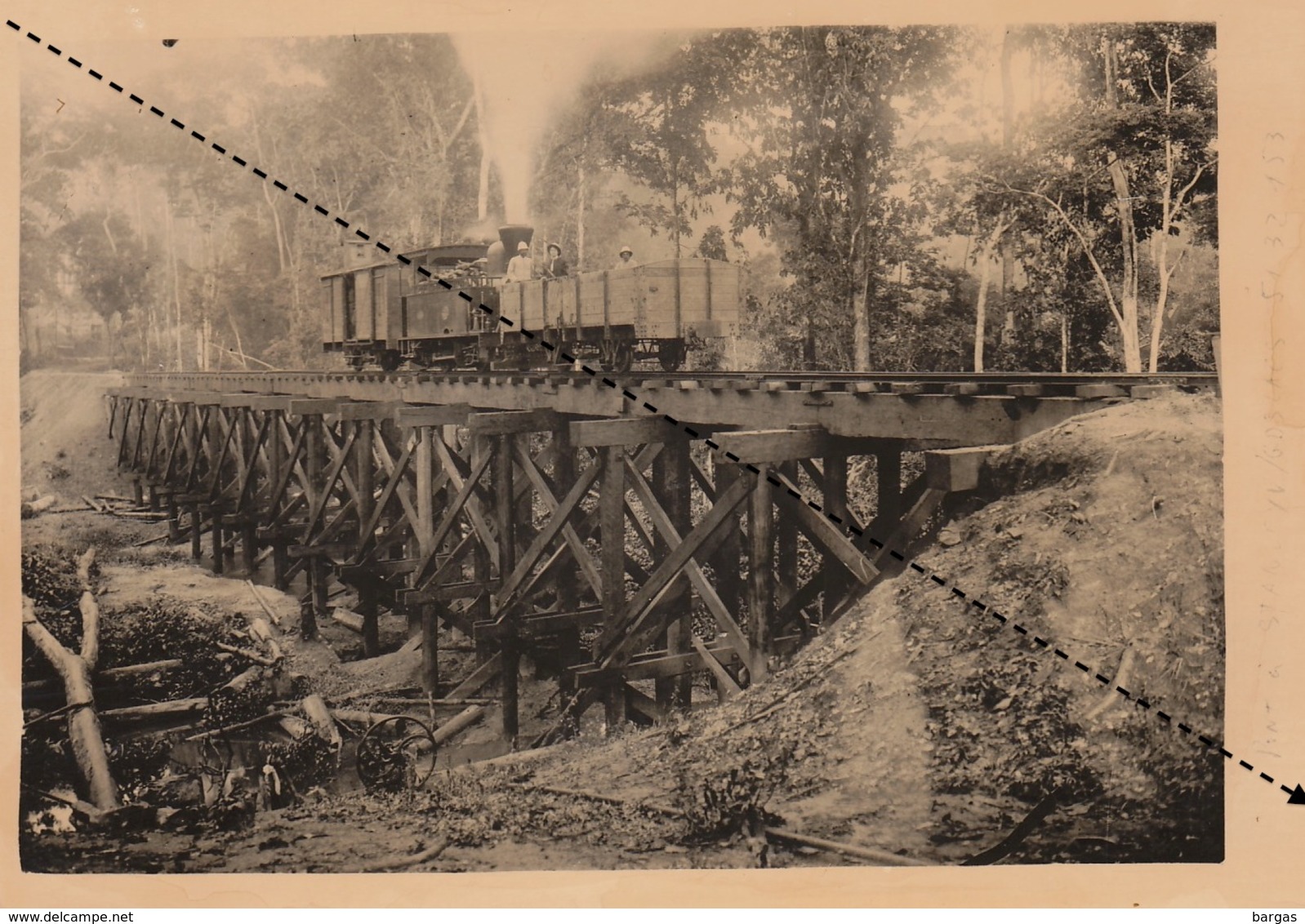 Photo Congo Afrique Chemins De Fer Train Pont De La CFL Stanleyville Rive Gauche - Afrika