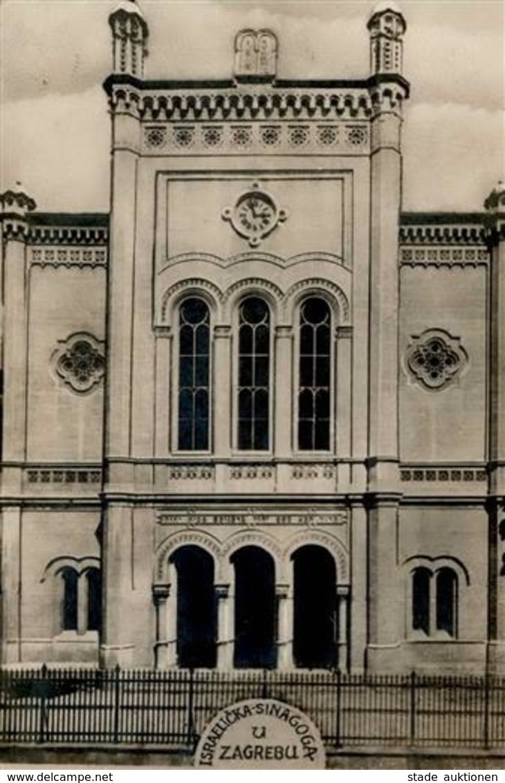 Synagoge Zagreb Kroatien I-II Synagogue - Judaika