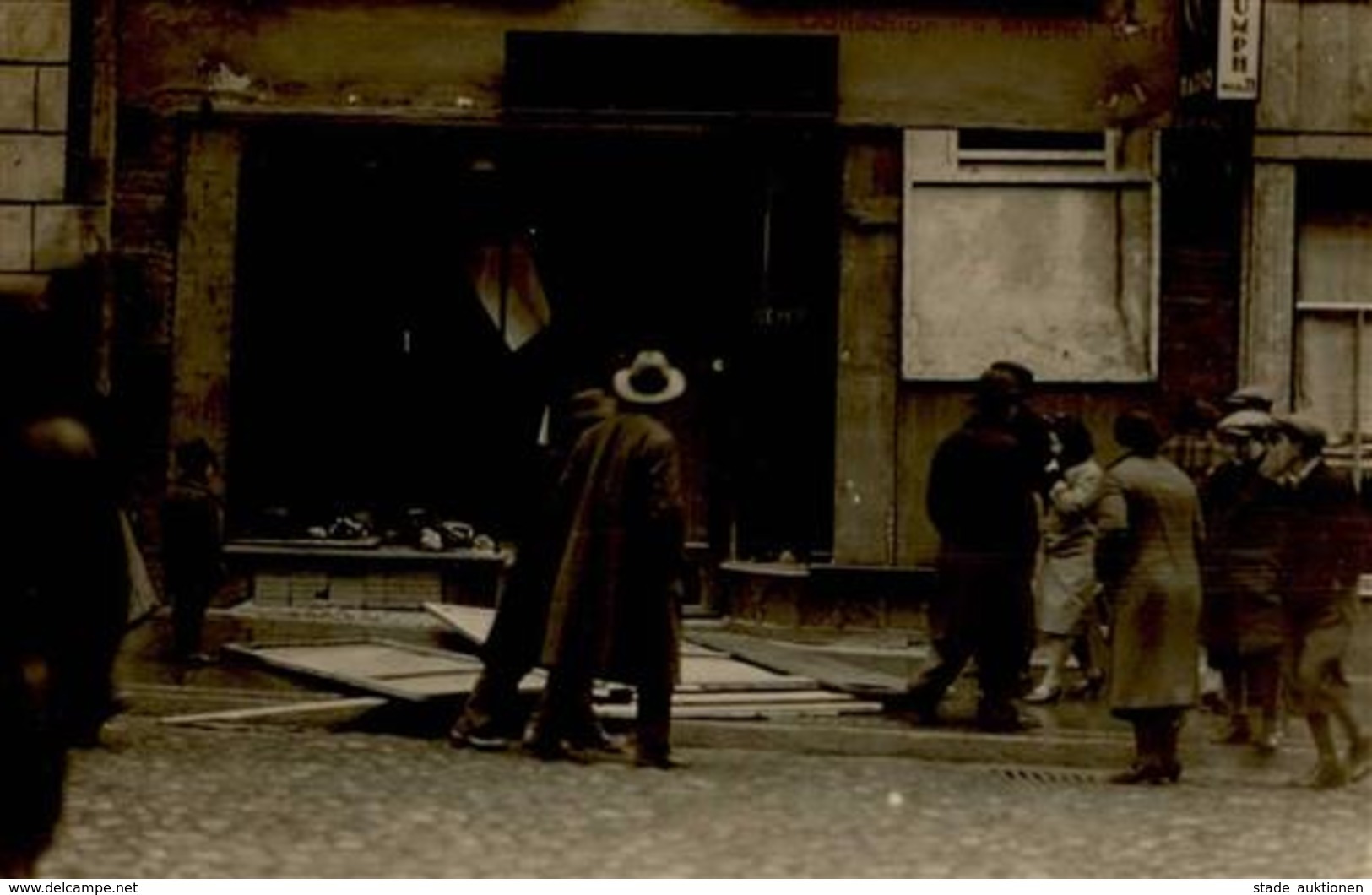 Judaika - Foto-Ak : Zerstörtes Jüdisches Geschäft In WILNA 10.11.1931 I  Selten! Judaisme - Judaika
