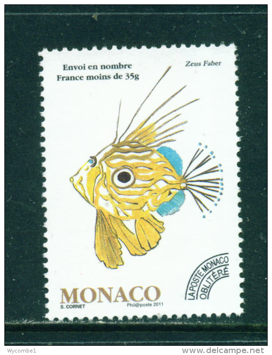 MONACO - 2011  Fish  Precancel  No Value Indicated  Used As Scan - Used Stamps