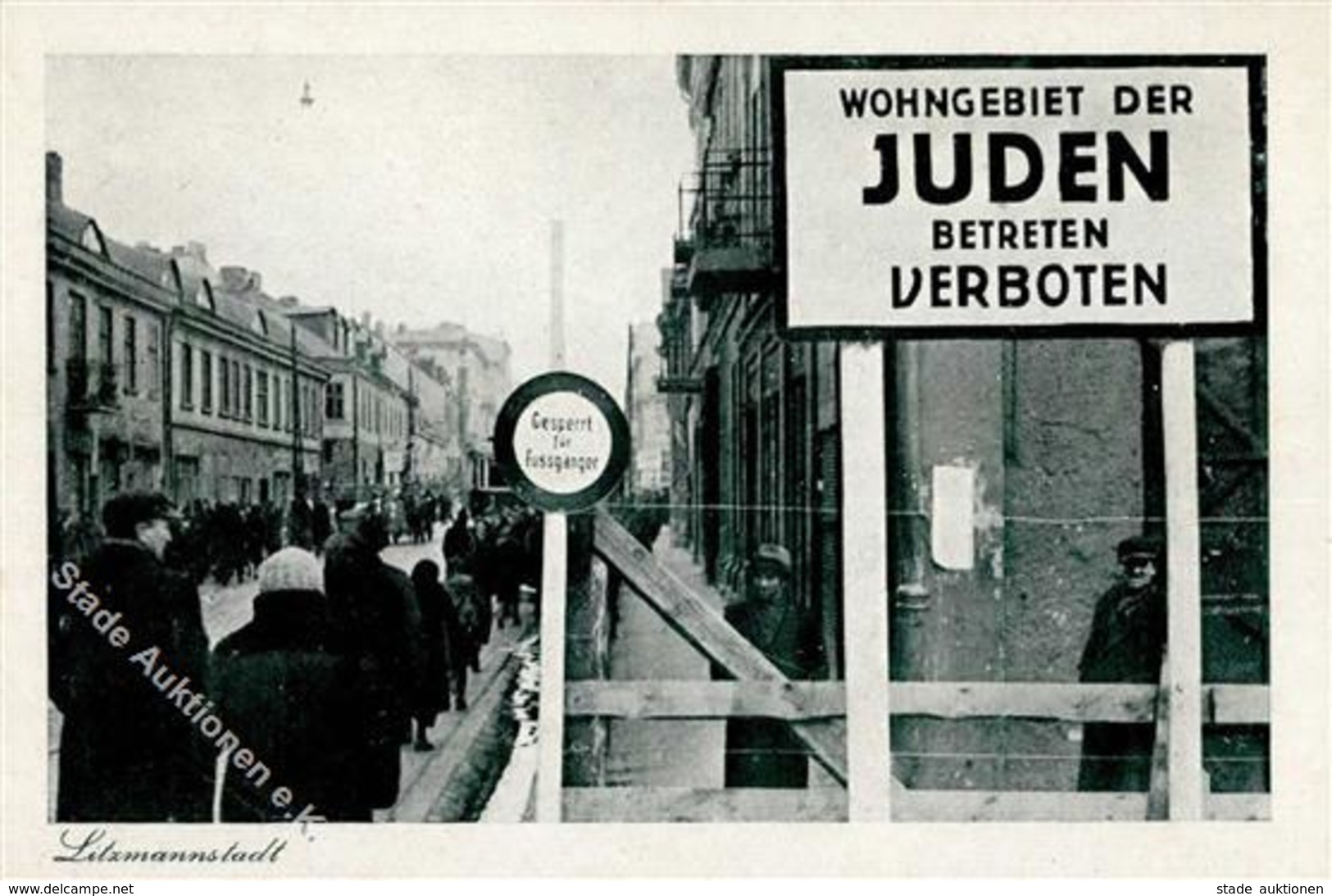 NS-JUDAIKA WK II - GHETTO LITZMANNSTADT 1940 I - Jewish