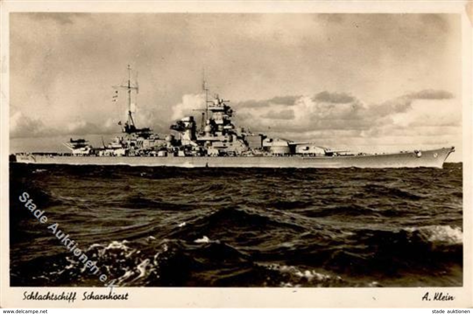 Marine WK II Schlachtschiff Scharnhorst Foto AK I-II - Other & Unclassified