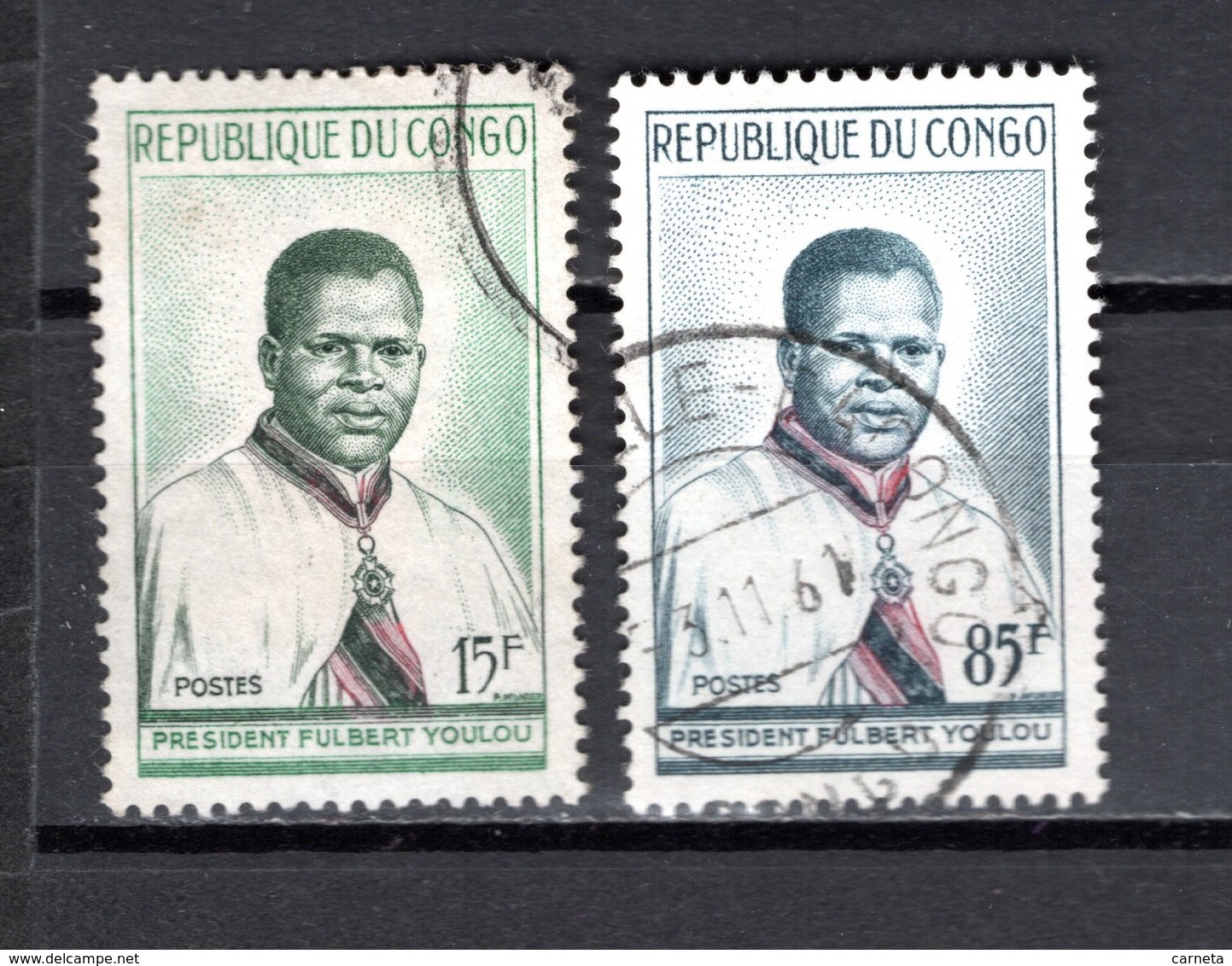 CONGO   N° 137 + 138  OBLITERES  COTE  1.00€  PRESIDENT - Oblitérés