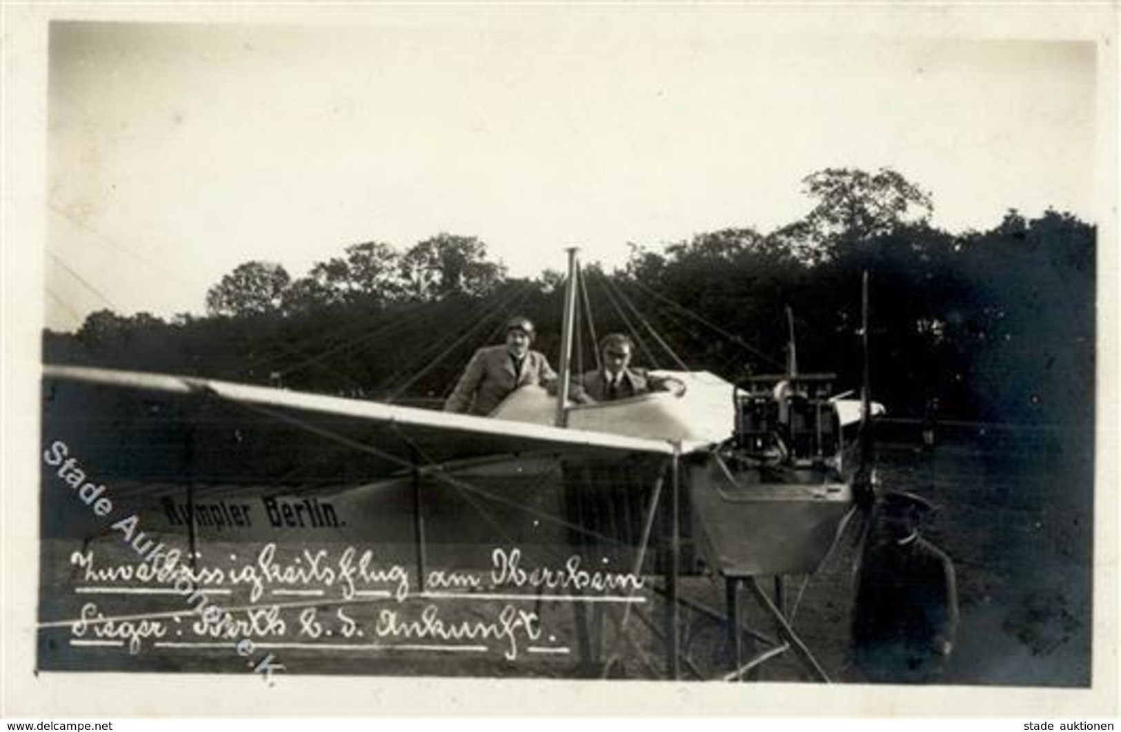 Flugzeug Hellmuth Hirth Sieger Vom Oberrhein Flug 1911 U. Kathreinerflug München Berlin Foto-Karte I- Aviation - Sonstige & Ohne Zuordnung