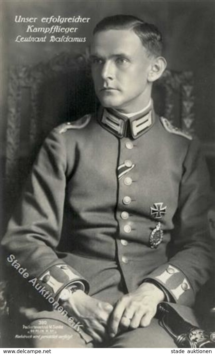 Sanke, Pilot Nr. 390 Baldamus Leutnant Foto AK I - War 1914-18