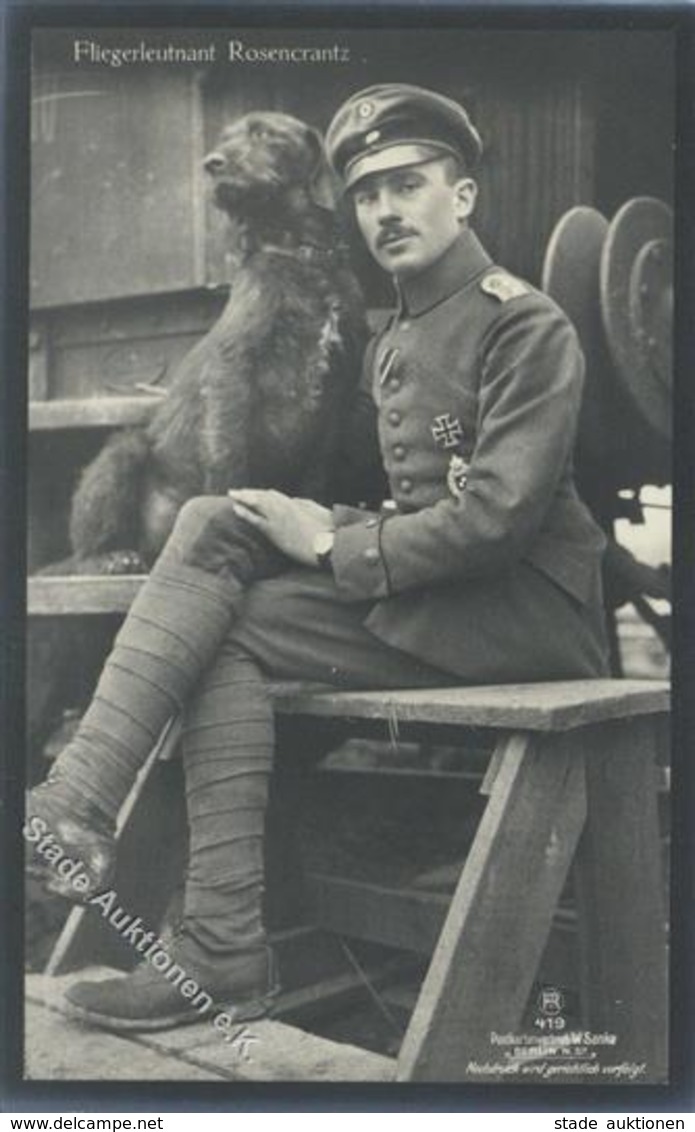 Sanke, Pilot Nr. 419 Rosencrantz Leutnant Foto AK I - Guerre 1914-18