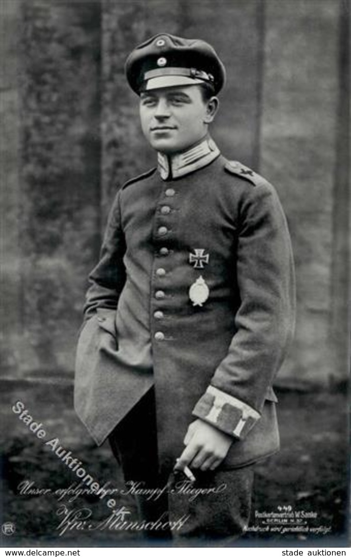 Sanke, Pilot Nr. 449 Manschoff Vizefeldwebel Foto AK I - Guerre 1914-18