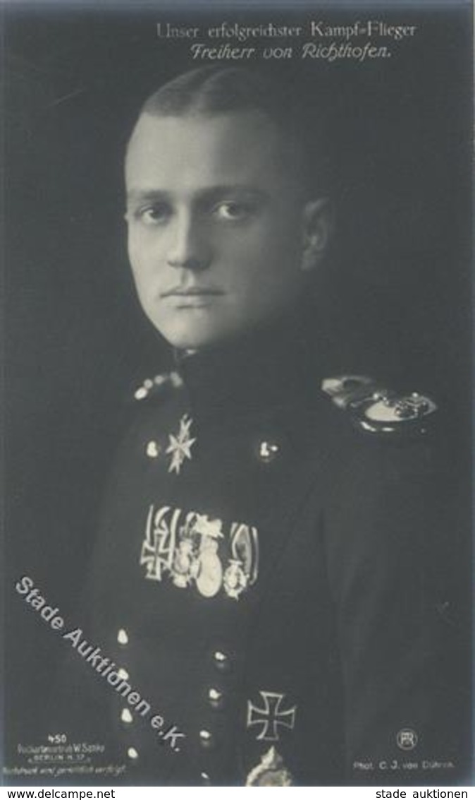 Sanke, Pilot Nr. 450 Richthofen Frhr. V.  Foto AK I - War 1914-18