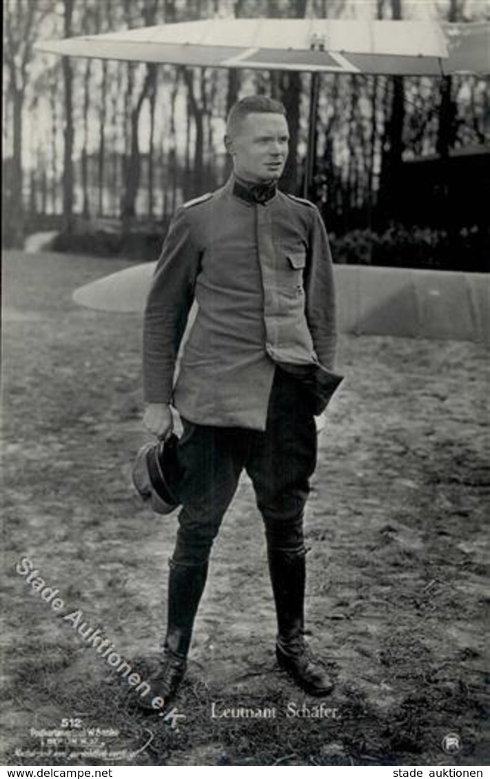 Sanke, Pilot Nr. 512 Schäfer Leutnant Foto AK I - Guerre 1914-18