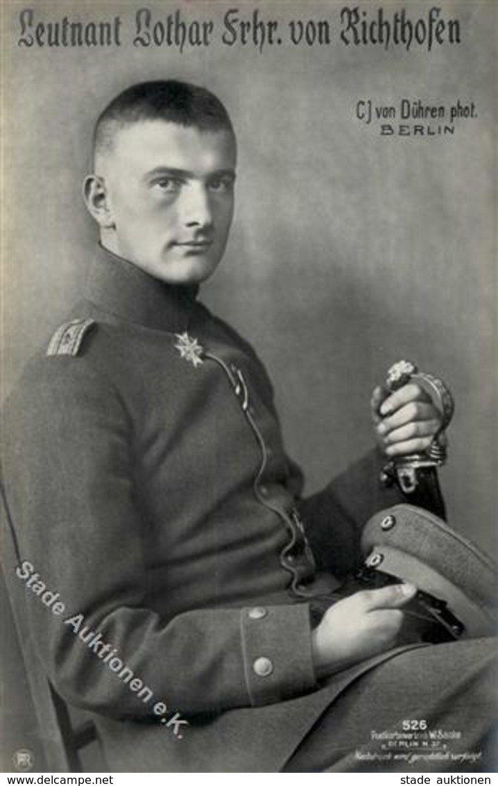 Sanke, Pilot Nr. 526 Richthofen Frhr. V. Lothar Leutnant Foto AK I - Oorlog 1914-18