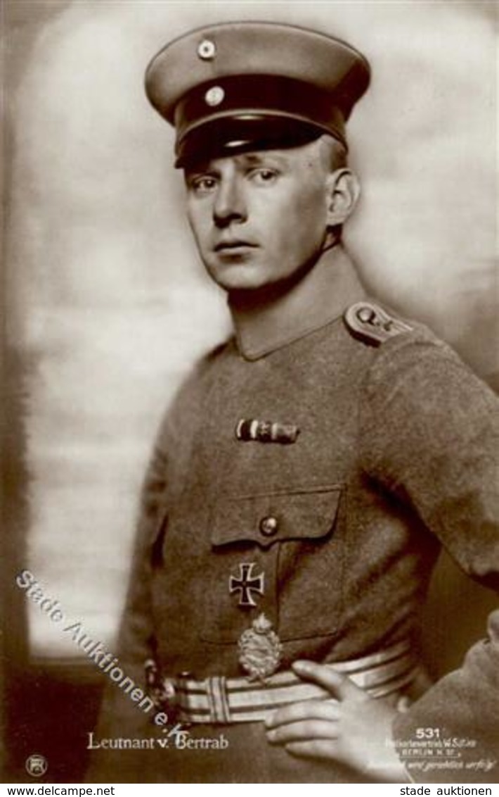 Sanke, Pilot Nr. 531 Bertrab V. Leutnant Foto AK I - War 1914-18