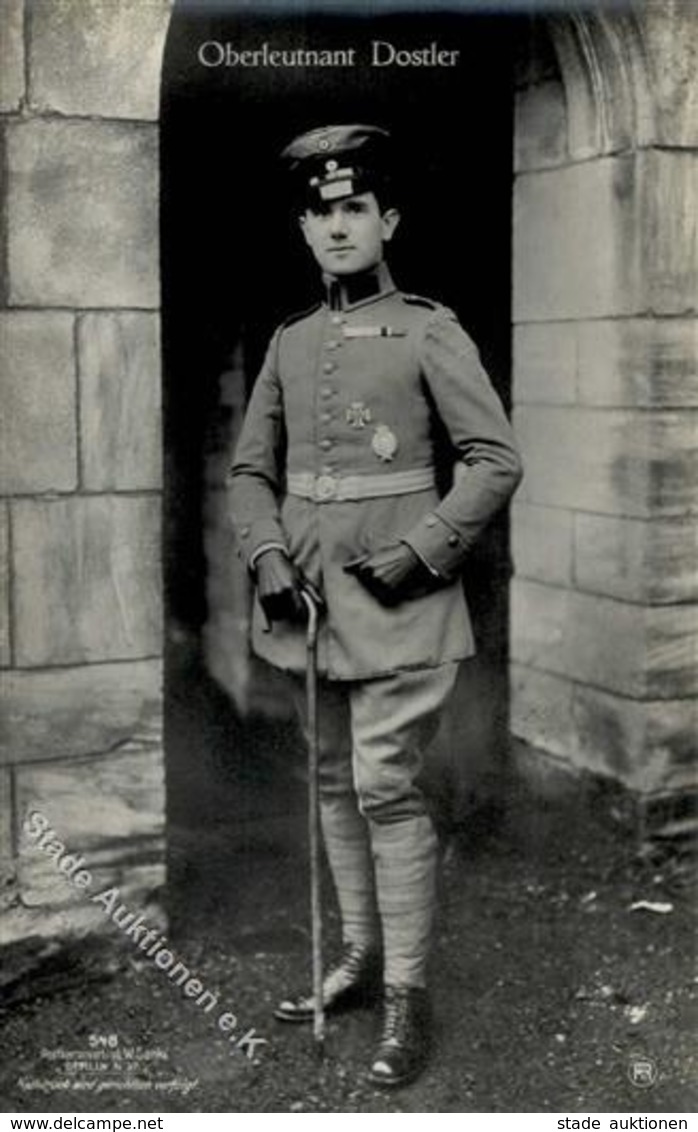 Sanke, Pilot Nr. 548 Dostler Oberleutnant Foto AK I - War 1914-18