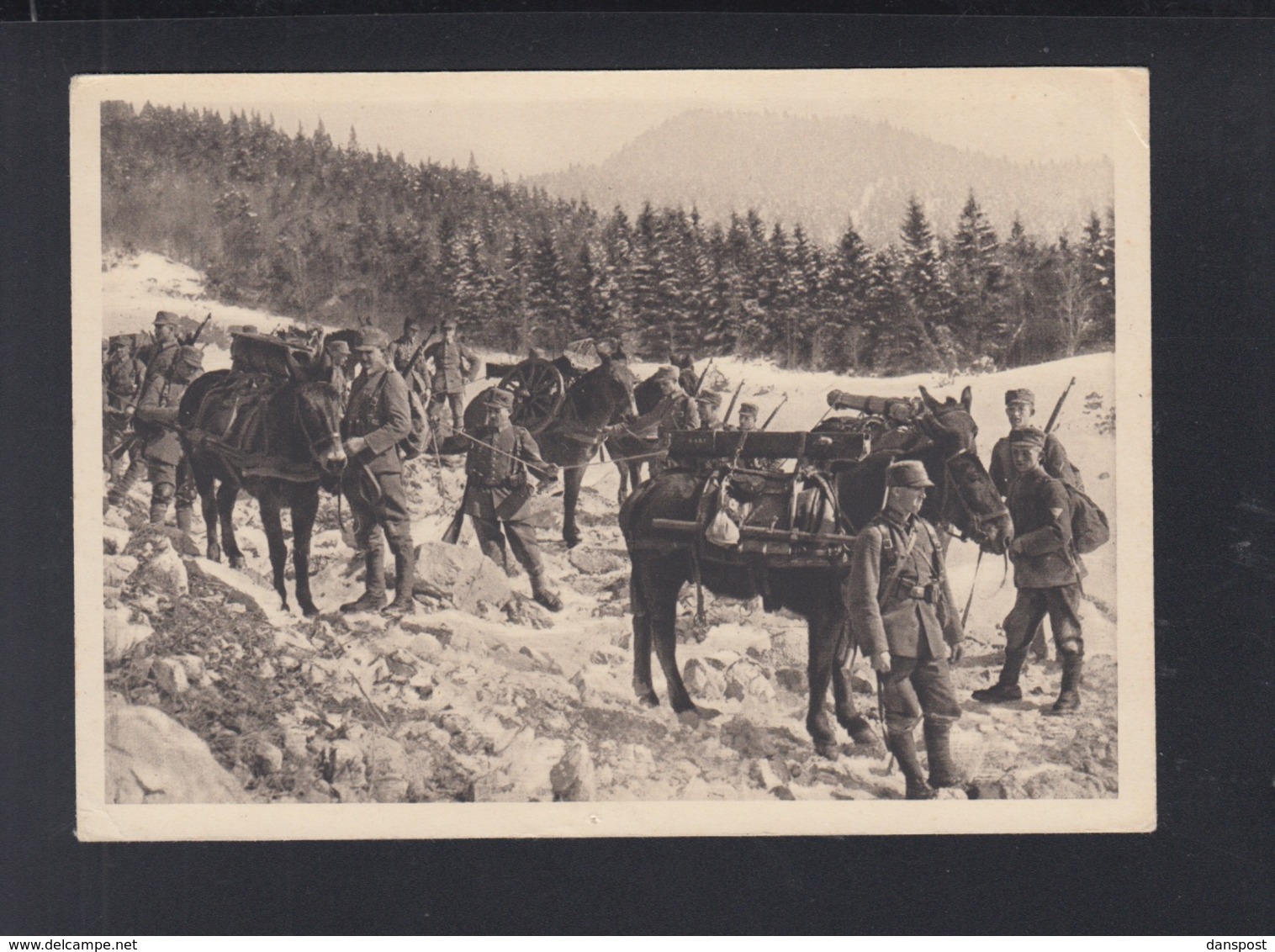 AK Unsere Reichswehr 5. Gebirgsartillerie - Ausrüstung