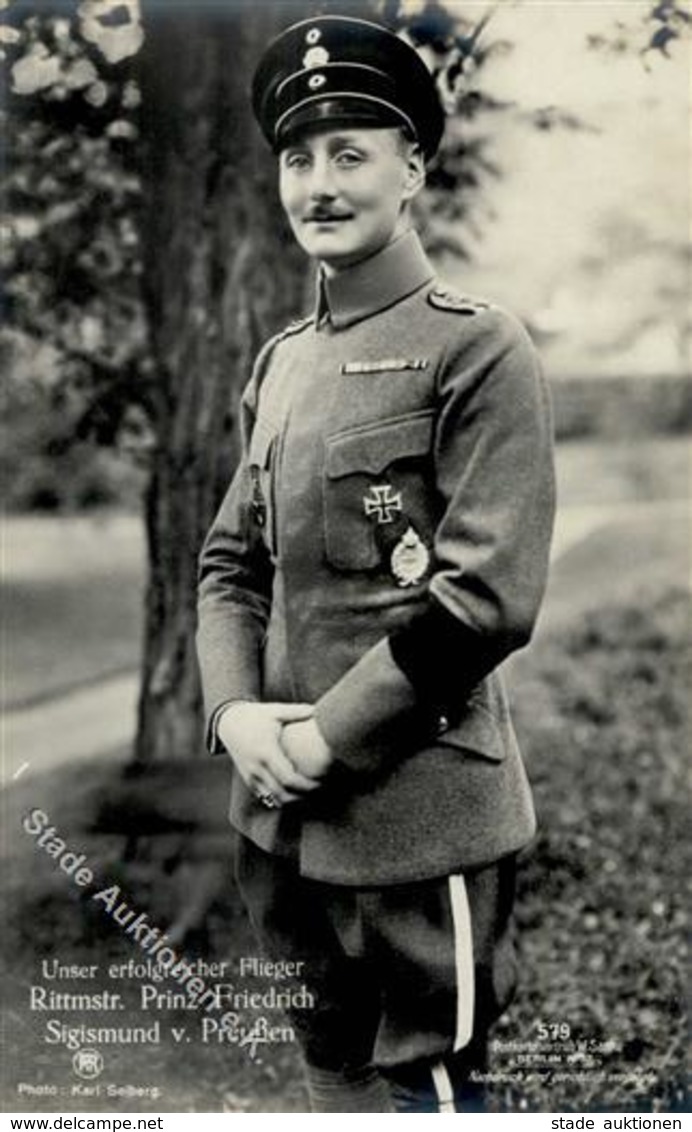 Sanke, Pilot Nr. 579 Prinz Friedrich Sigismund V. Preußen Rittmeister Foto AK I - War 1914-18