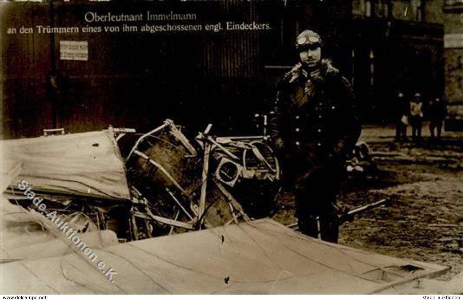 Fliegerasse (WK I) Piloten Immelmann Oberleutnant Foto AK I-II - Oorlog 1914-18