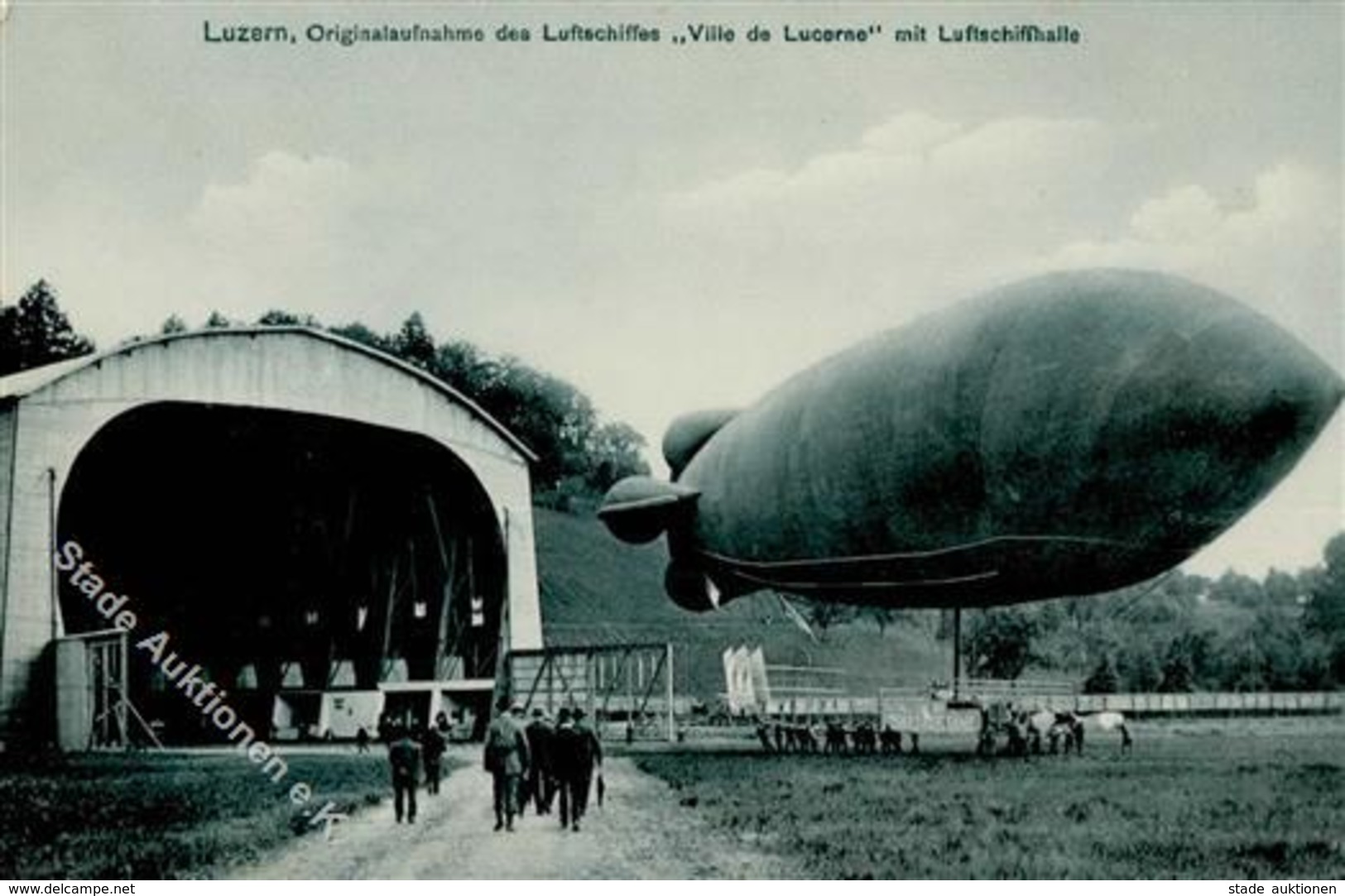 Ballon Ville De Lucerne I-II (Klebereste RS) - Fesselballons