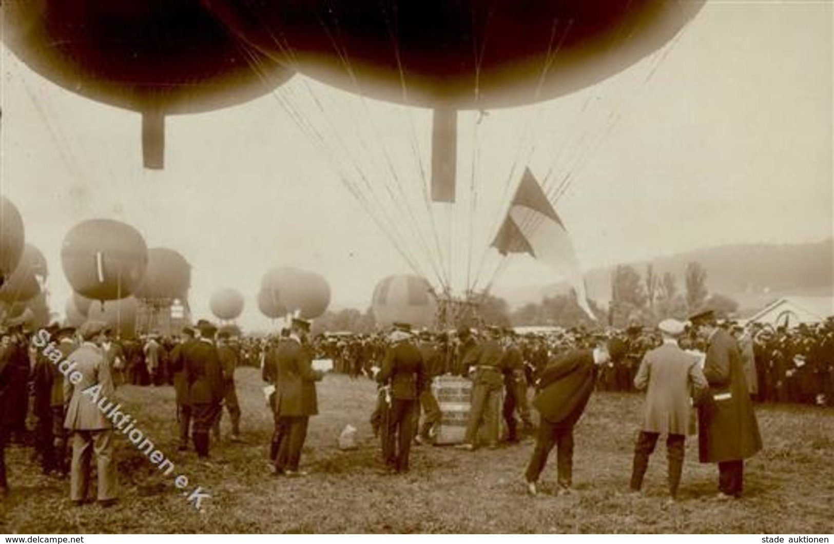 Ballon Zürich (8000) Schweiz Gordon Benett Wettfliegen Foto AK 1909 I-II - Fesselballons