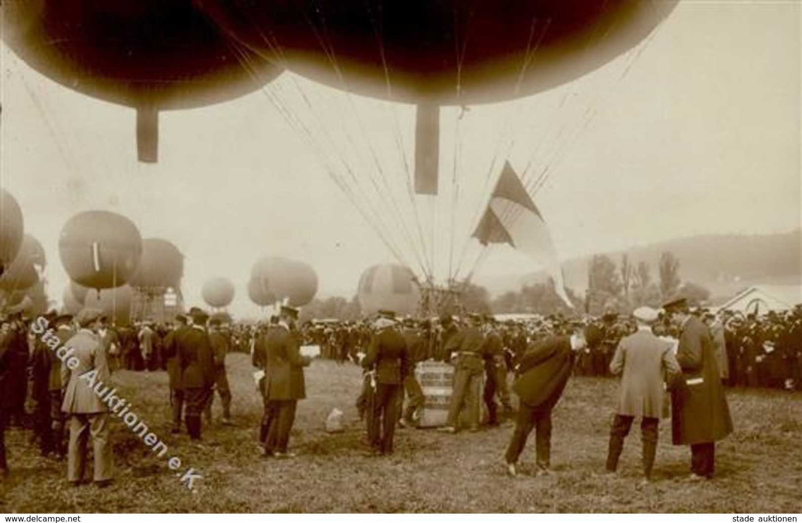 Ballon Zürich (8000) Schweiz Gordon Benett Wettfliegen Foto AK 1909 I-II - Balloons