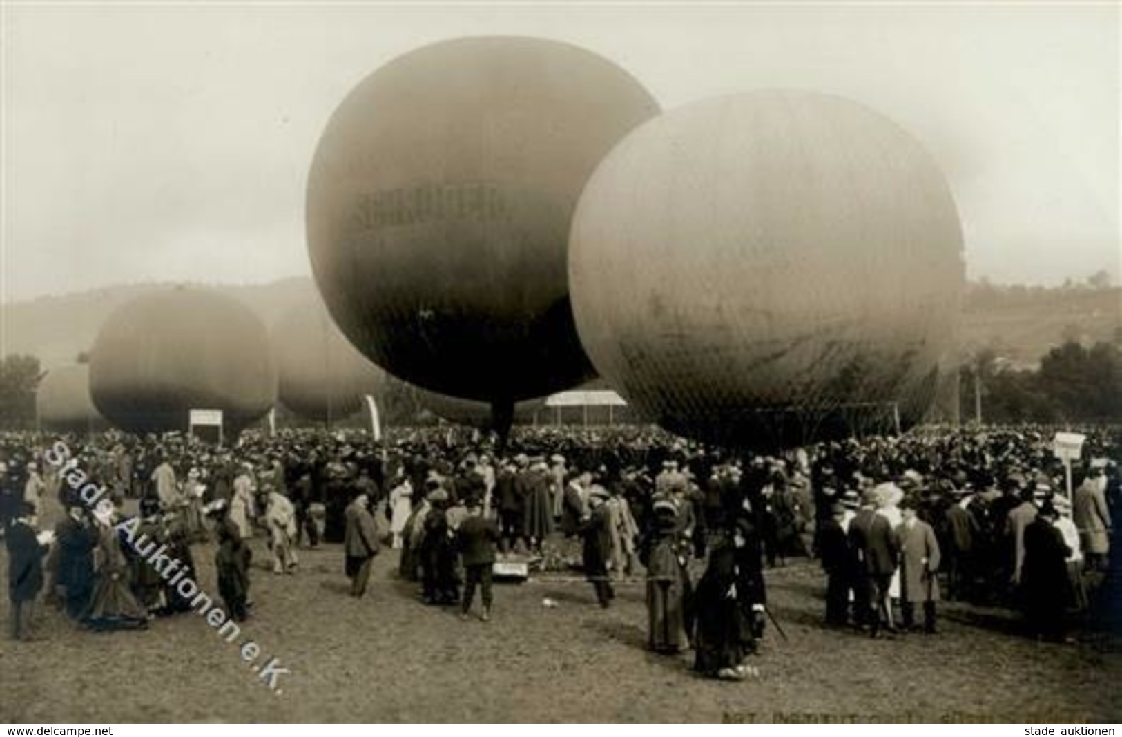 Ballon Zürich (8000) Schweiz Gordon Bennett Wettfliegen Foto AK I-II (keine Ak-Einteilung) - Montgolfières